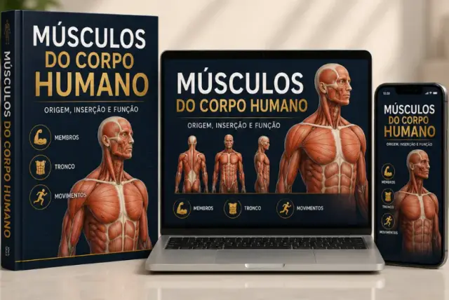 Mockup do bônus: Músculos do Corpo Humano