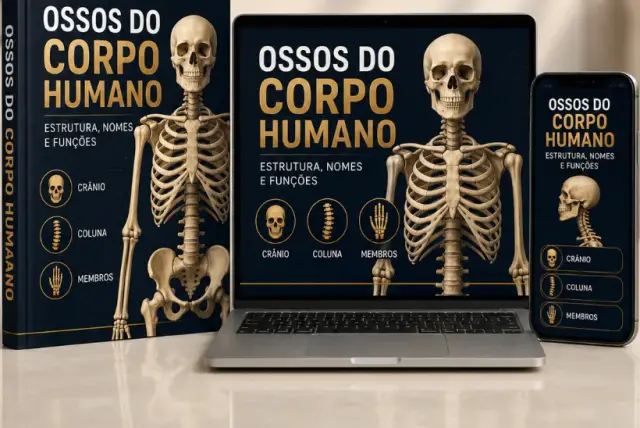 Mockup do bônus: Ossos do Corpo Humano